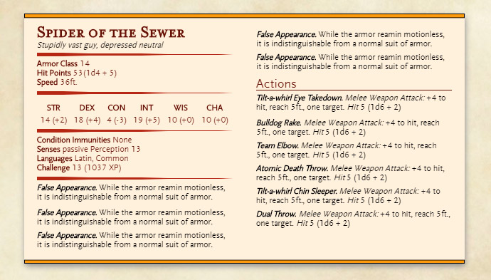 Monstruo creado con Homebrewery