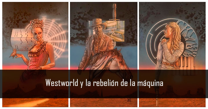 Westworld fan art: Maeve, William y Dolores, por @saintworksart