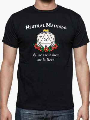 camiseta alineamiento neutral malvado, holgada