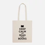 Bolsa de tela "Keep calm and read more books"