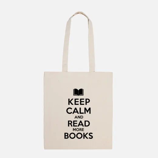 Bolsa de tela "Keep calm and read more books"