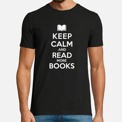 Camiseta "Keep calm and read more books", holgada